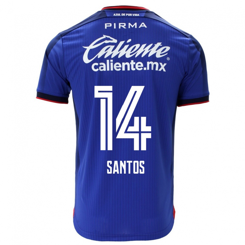 Kandiny Hombre Camiseta Eleisa Santos #14 Azul 1ª Equipación 2023/24 La Camisa Chile