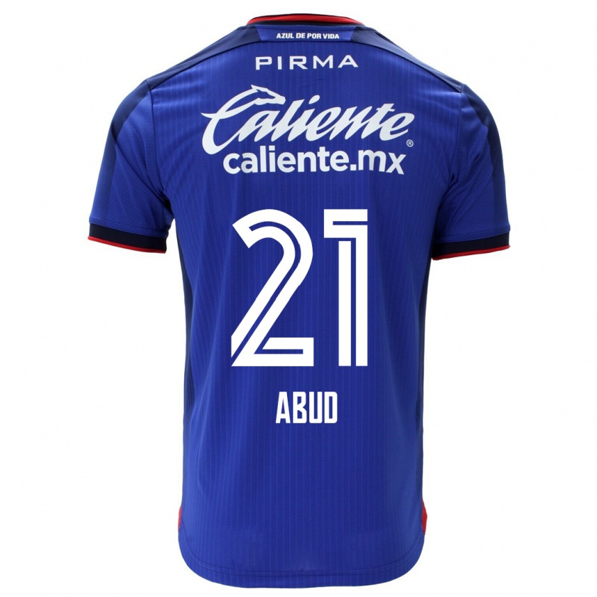Kandiny Hombre Camiseta Karime Abud #21 Azul 1ª Equipación 2023/24 La Camisa Chile