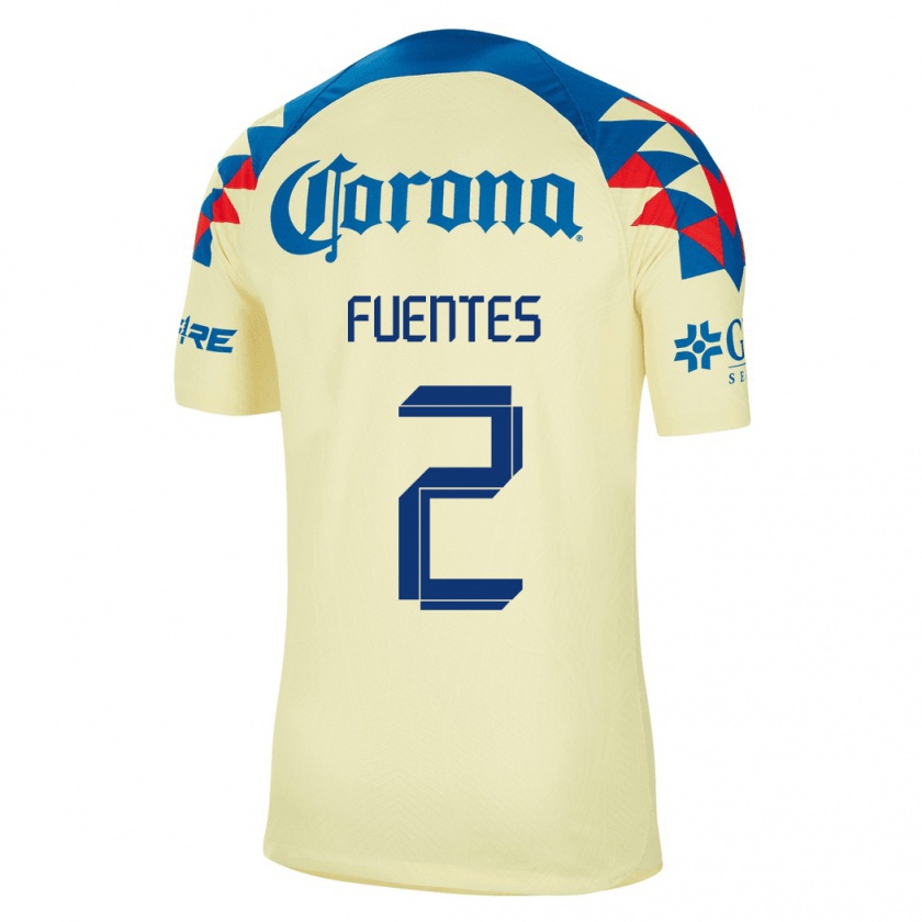 Kandiny Hombre Camiseta Luis Fuentes #2 Amarillo 1ª Equipación 2023/24 La Camisa Chile