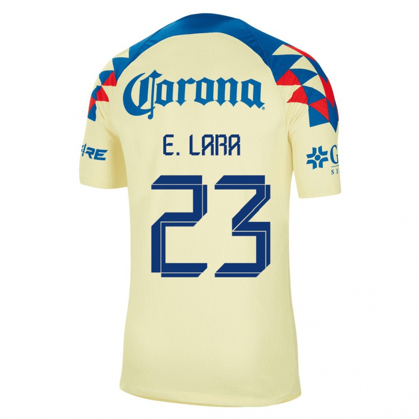 Kandiny Hombre Camiseta Emilio Lara #23 Amarillo 1ª Equipación 2023/24 La Camisa Chile