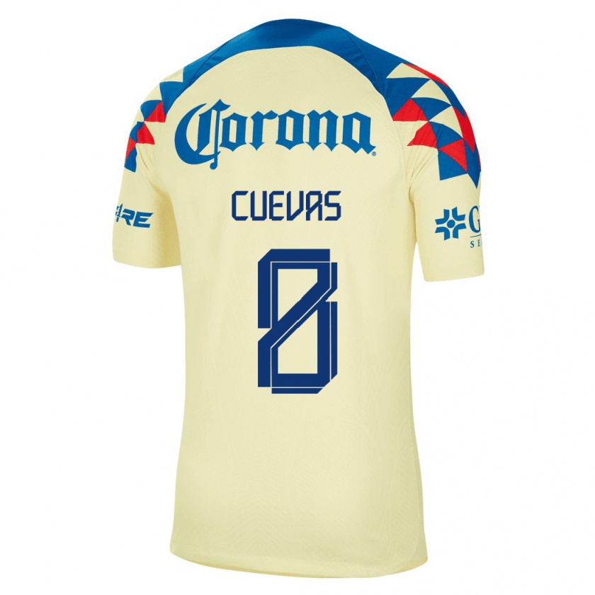 Kandiny Hombre Camiseta Casandra Cuevas #8 Amarillo 1ª Equipación 2023/24 La Camisa Chile