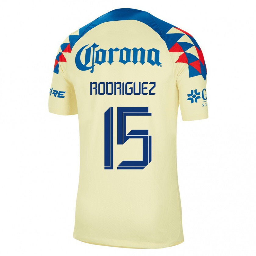 Kandiny Hombre Camiseta Kimberly Rodriguez #15 Amarillo 1ª Equipación 2023/24 La Camisa Chile
