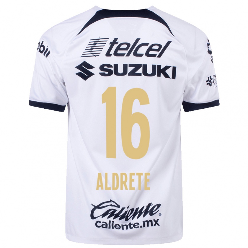 Kandiny Hombre Camiseta Adrián Aldrete #16 Blanco 1ª Equipación 2023/24 La Camisa Chile