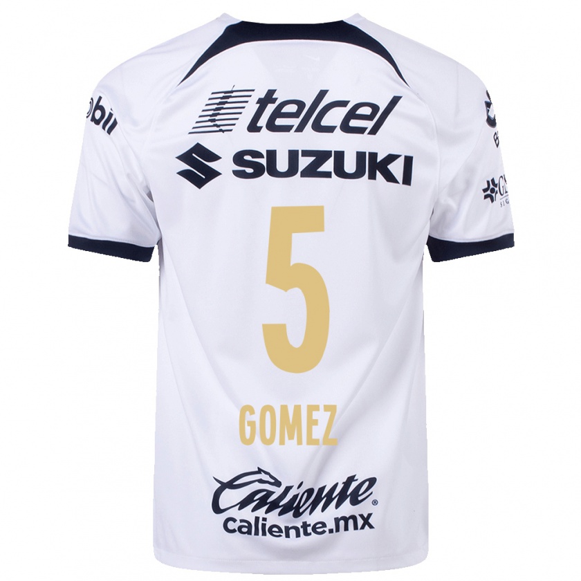 Kandiny Hombre Camiseta Kimberli Gomez #5 Blanco 1ª Equipación 2023/24 La Camisa Chile