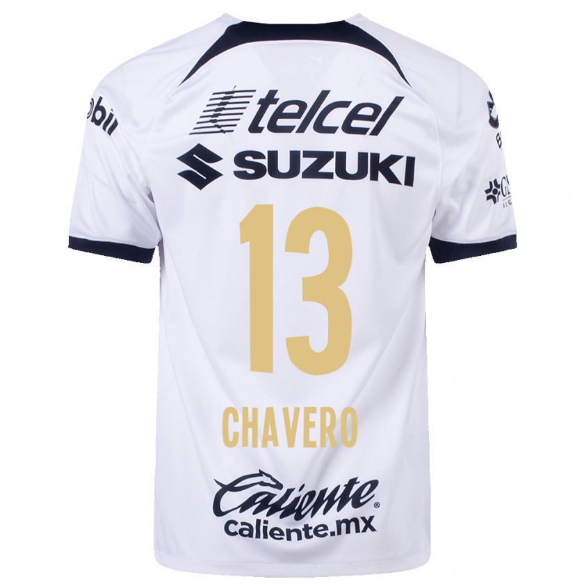 Kandiny Hombre Camiseta Paola Chavero #13 Blanco 1ª Equipación 2023/24 La Camisa Chile