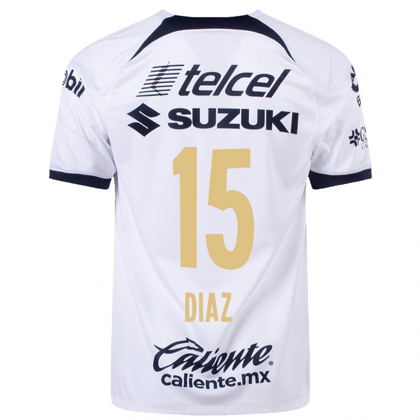 Kandiny Hombre Camiseta Marylin Diaz #15 Blanco 1ª Equipación 2023/24 La Camisa Chile