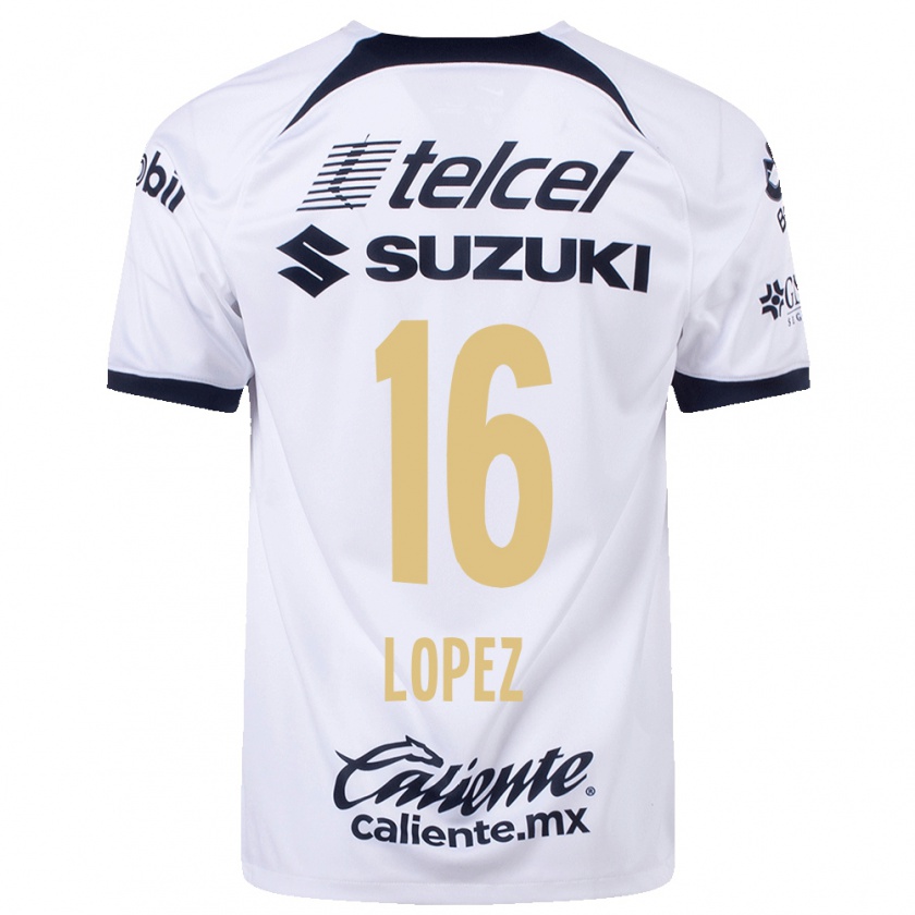 Kandiny Hombre Camiseta Samantha Lopez #16 Blanco 1ª Equipación 2023/24 La Camisa Chile