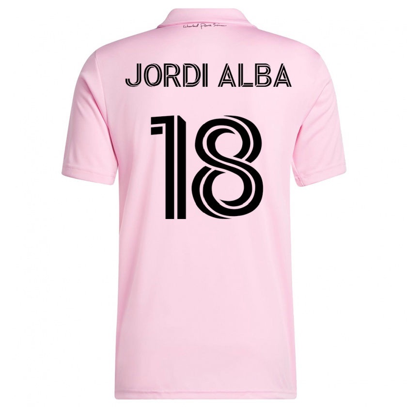 Kandiny Hombre Camiseta Jordi Alba #18 Rosa 1ª Equipación 2023/24 La Camisa Chile