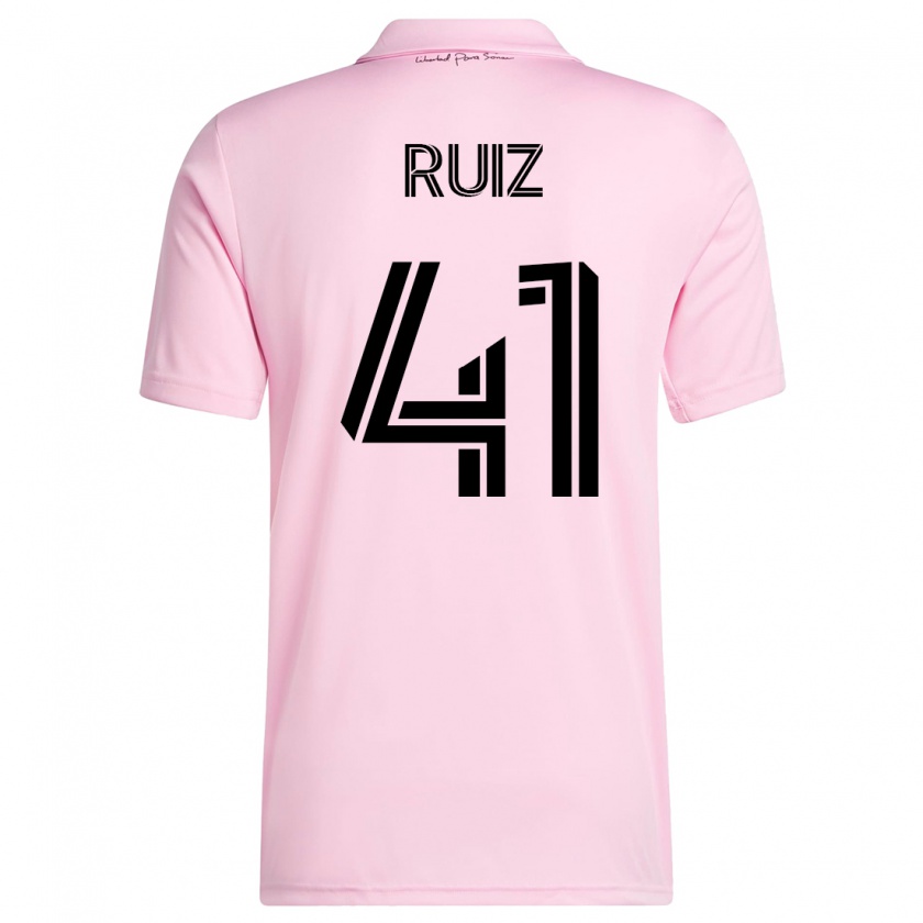 Kandiny Hombre Camiseta David Ruíz #41 Rosa 1ª Equipación 2023/24 La Camisa Chile