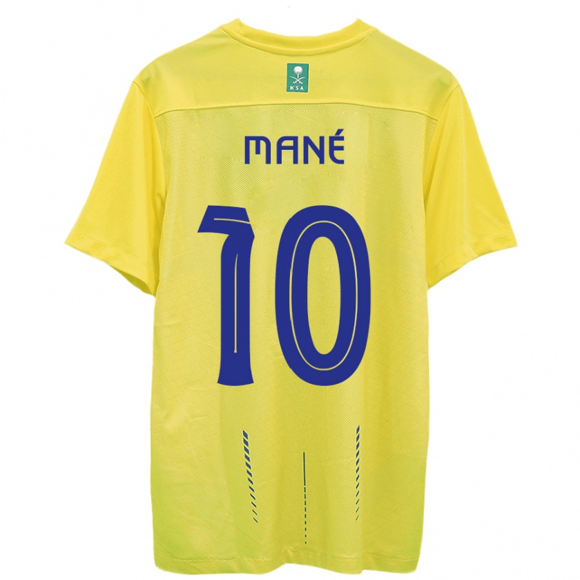 Kandiny Hombre Camiseta Sadio Mané #10 Amarillo 1ª Equipación 2023/24 La Camisa Chile
