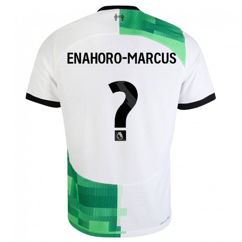 Kandiny Hombre Camiseta Louis Enahoro-Marcus #0 Blanco Verde 2ª Equipación 2023/24 La Camisa Chile