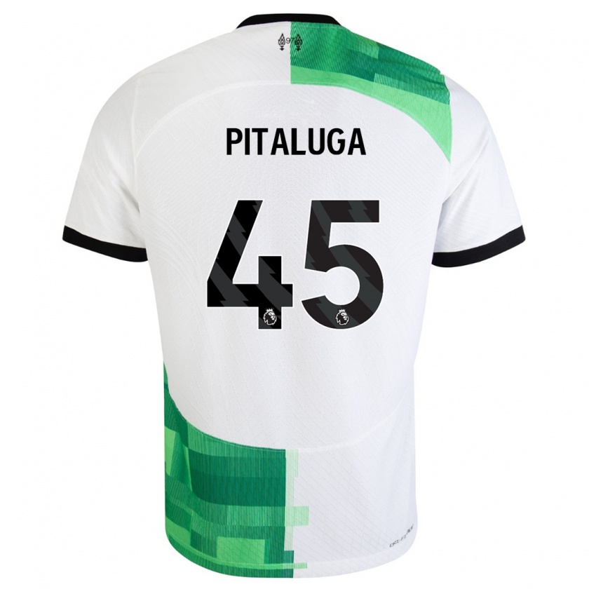 Kandiny Hombre Camiseta Marcelo Pitaluga #45 Blanco Verde 2ª Equipación 2023/24 La Camisa Chile