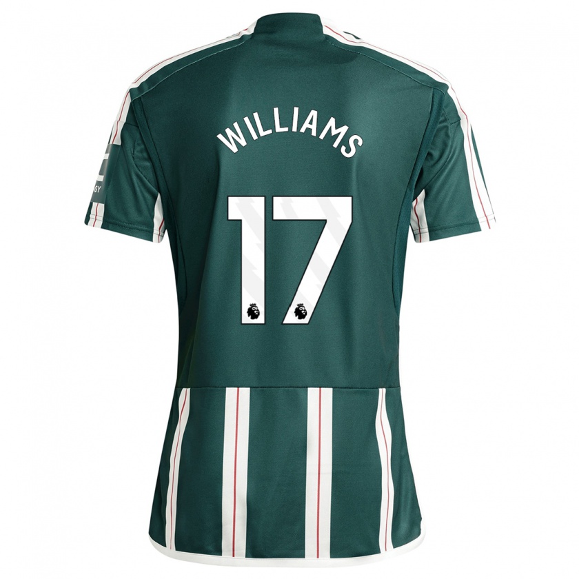 Kandiny Hombre Camiseta Rachel Williams #17 Verde Oscuro 2ª Equipación 2023/24 La Camisa Chile