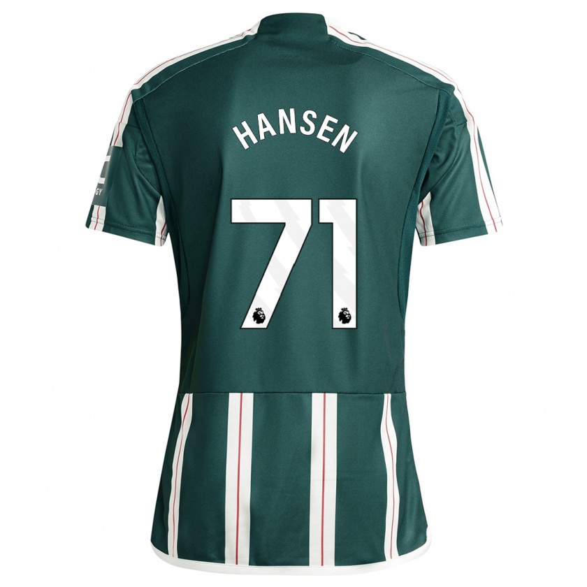 Kandiny Hombre Camiseta Isak Hansen-Aaroen #71 Verde Oscuro 2ª Equipación 2023/24 La Camisa Chile