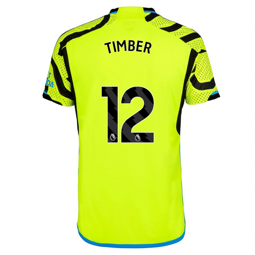 Kandiny Hombre Camiseta Jurrien Timber #12 Amarillo 2ª Equipación 2023/24 La Camisa Chile