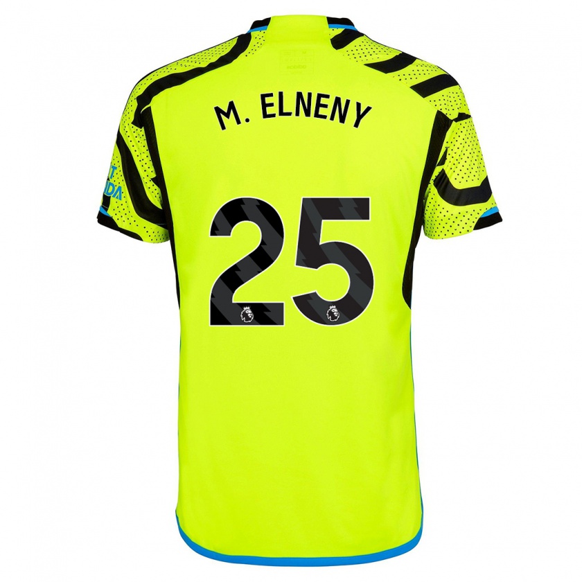 Kandiny Hombre Camiseta Mohamed Elneny #25 Amarillo 2ª Equipación 2023/24 La Camisa Chile