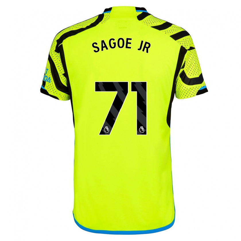 Kandiny Hombre Camiseta Charles Sagoe Jr #71 Amarillo 2ª Equipación 2023/24 La Camisa Chile