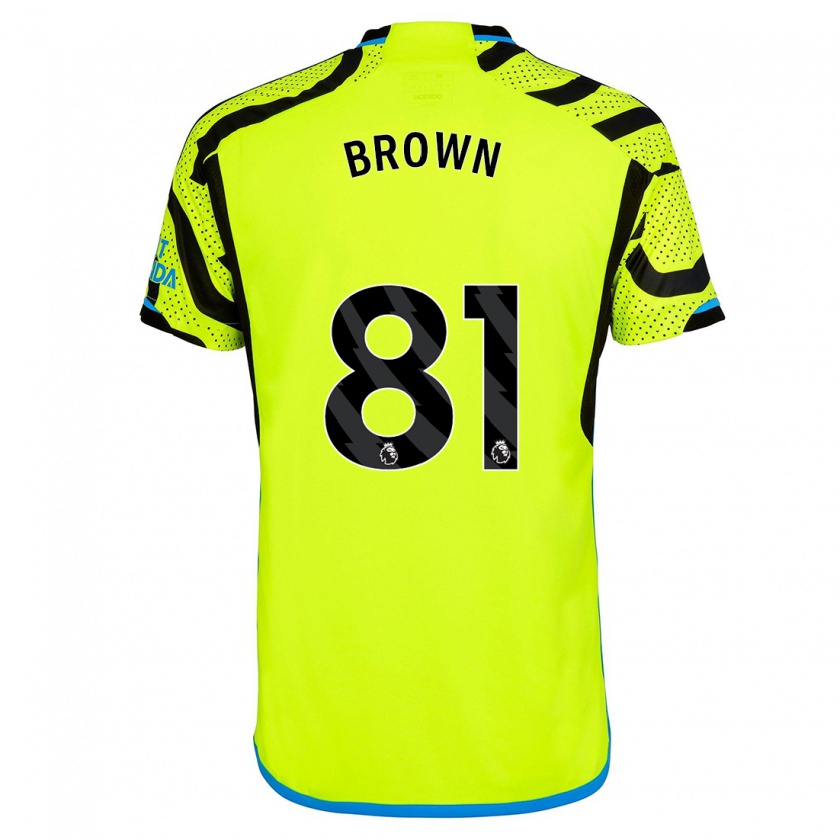 Kandiny Hombre Camiseta Luis Brown #81 Amarillo 2ª Equipación 2023/24 La Camisa Chile