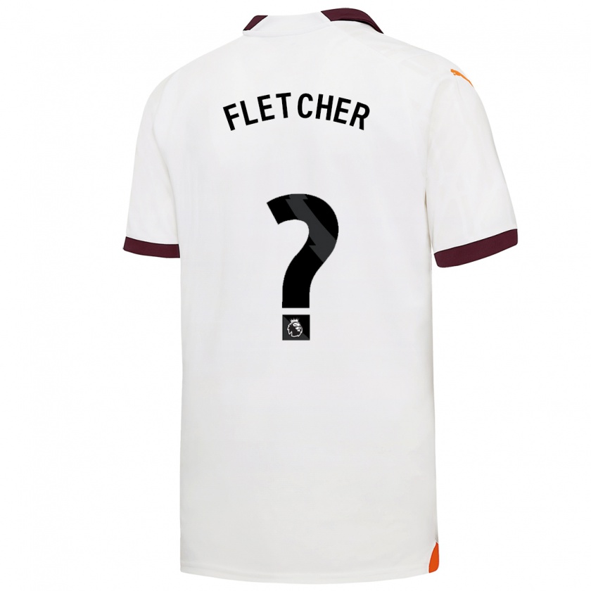 Kandiny Hombre Camiseta Luca Fletcher #0 Blanco 2ª Equipación 2023/24 La Camisa Chile