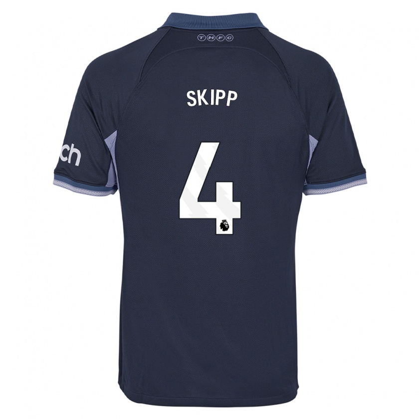 Kandiny Hombre Camiseta Oliver Skipp #4 Azul Oscuro 2ª Equipación 2023/24 La Camisa Chile