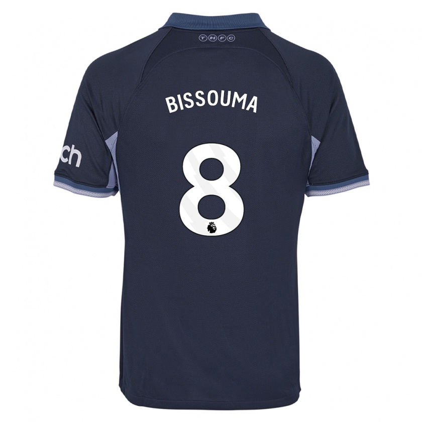 Kandiny Hombre Camiseta Yves Bissouma #8 Azul Oscuro 2ª Equipación 2023/24 La Camisa Chile