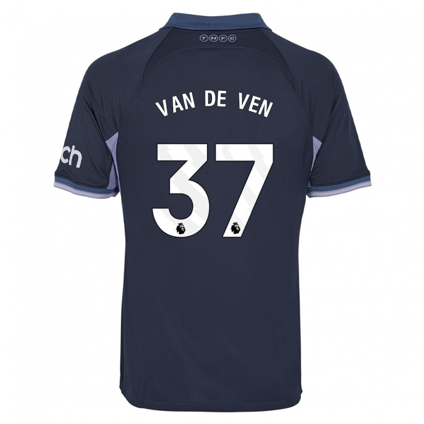 Kandiny Hombre Camiseta Micky Van De Ven #37 Azul Oscuro 2ª Equipación 2023/24 La Camisa Chile