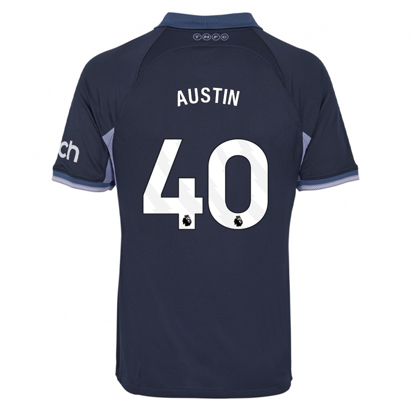 Kandiny Hombre Camiseta Brandon Austin #40 Azul Oscuro 2ª Equipación 2023/24 La Camisa Chile