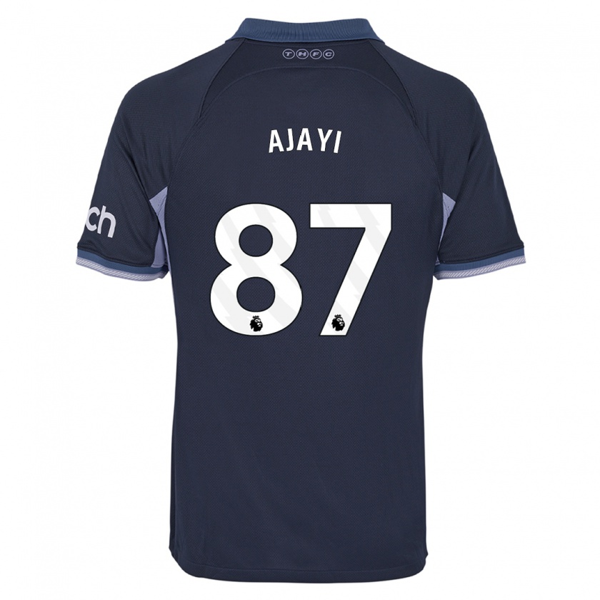 Kandiny Hombre Camiseta Damola Ajayi #87 Azul Oscuro 2ª Equipación 2023/24 La Camisa Chile