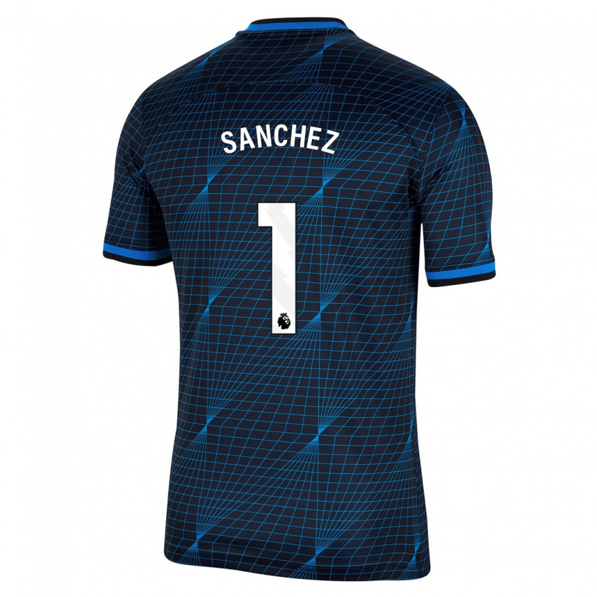 Kandiny Hombre Camiseta Robert Sánchez #1 Azul Oscuro 2ª Equipación 2023/24 La Camisa Chile