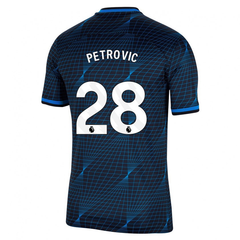 Kandiny Hombre Camiseta Djordje Petrovic #28 Azul Oscuro 2ª Equipación 2023/24 La Camisa Chile