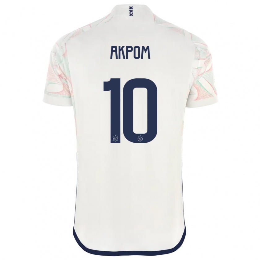 Kandiny Hombre Camiseta Chuba Akpom #10 Blanco 2ª Equipación 2023/24 La Camisa Chile