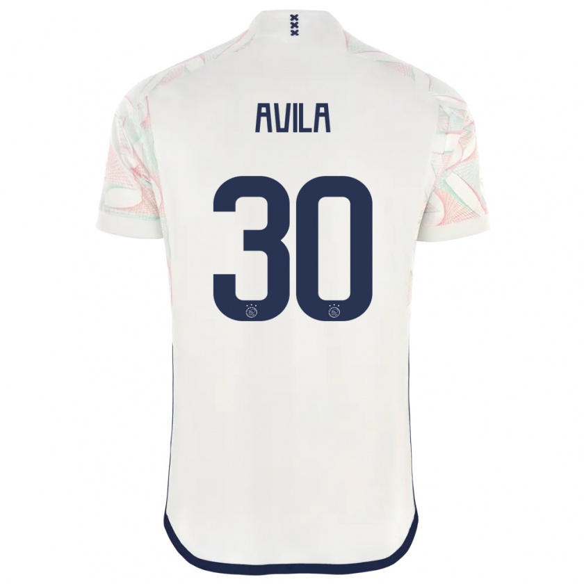 Kandiny Hombre Camiseta Gastón Ávila #30 Blanco 2ª Equipación 2023/24 La Camisa Chile