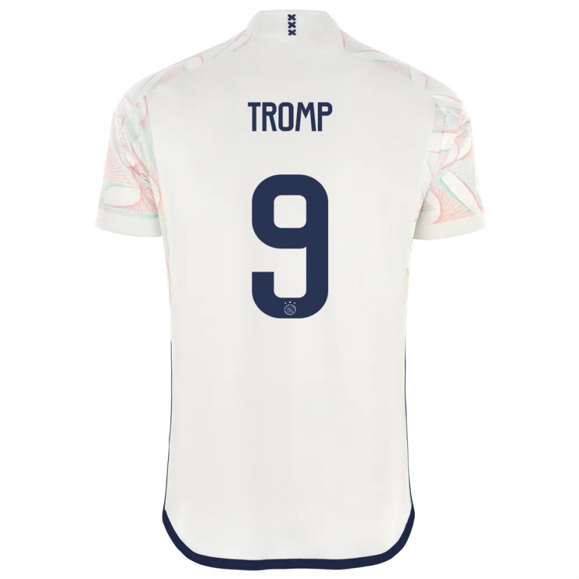 Kandiny Hombre Camiseta Nikita Tromp #9 Blanco 2ª Equipación 2023/24 La Camisa Chile