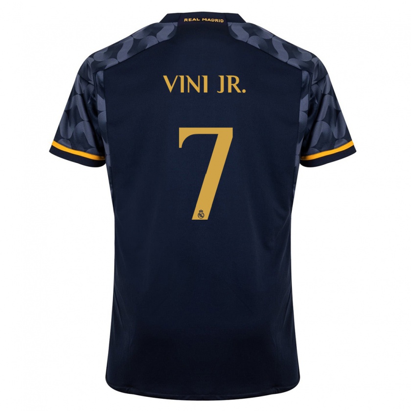Kandiny Hombre Camiseta Vinicius Junior #7 Azul Oscuro 2ª Equipación 2023/24 La Camisa Chile