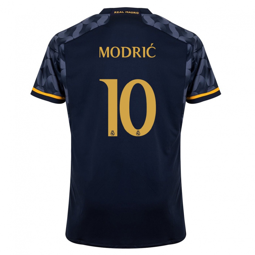 Kandiny Hombre Camiseta Luka Modric #10 Azul Oscuro 2ª Equipación 2023/24 La Camisa Chile