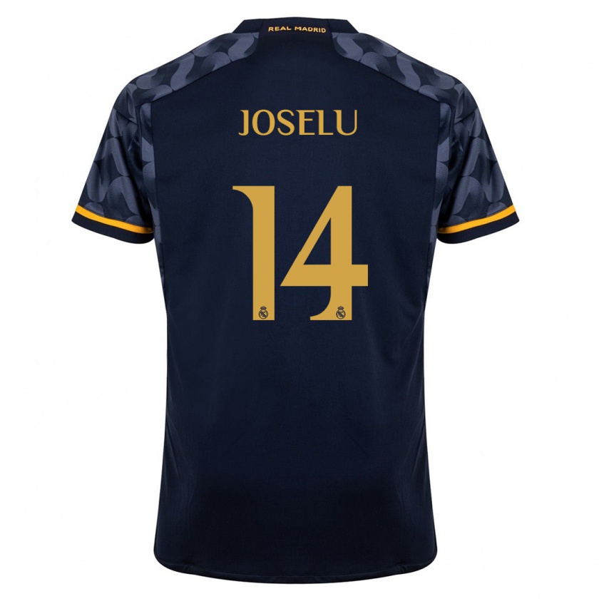 Kandiny Hombre Camiseta Joselu #14 Azul Oscuro 2ª Equipación 2023/24 La Camisa Chile