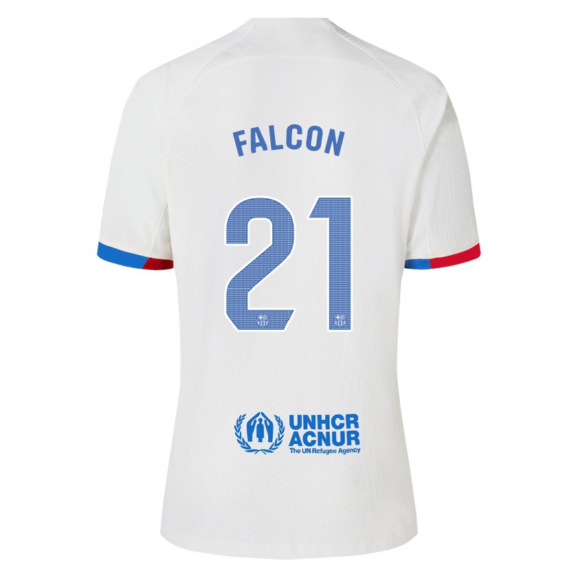Kandiny Hombre Camiseta Andrea Falcon #21 Blanco 2ª Equipación 2023/24 La Camisa Chile