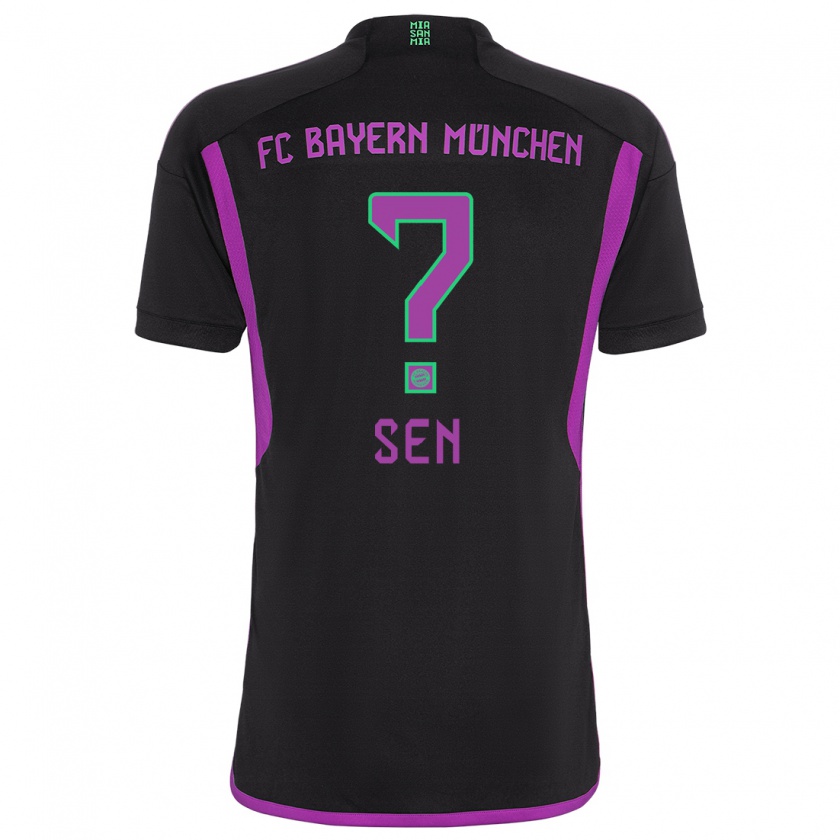 Kandiny Hombre Camiseta Salih Sen #0 Negro 2ª Equipación 2023/24 La Camisa Chile