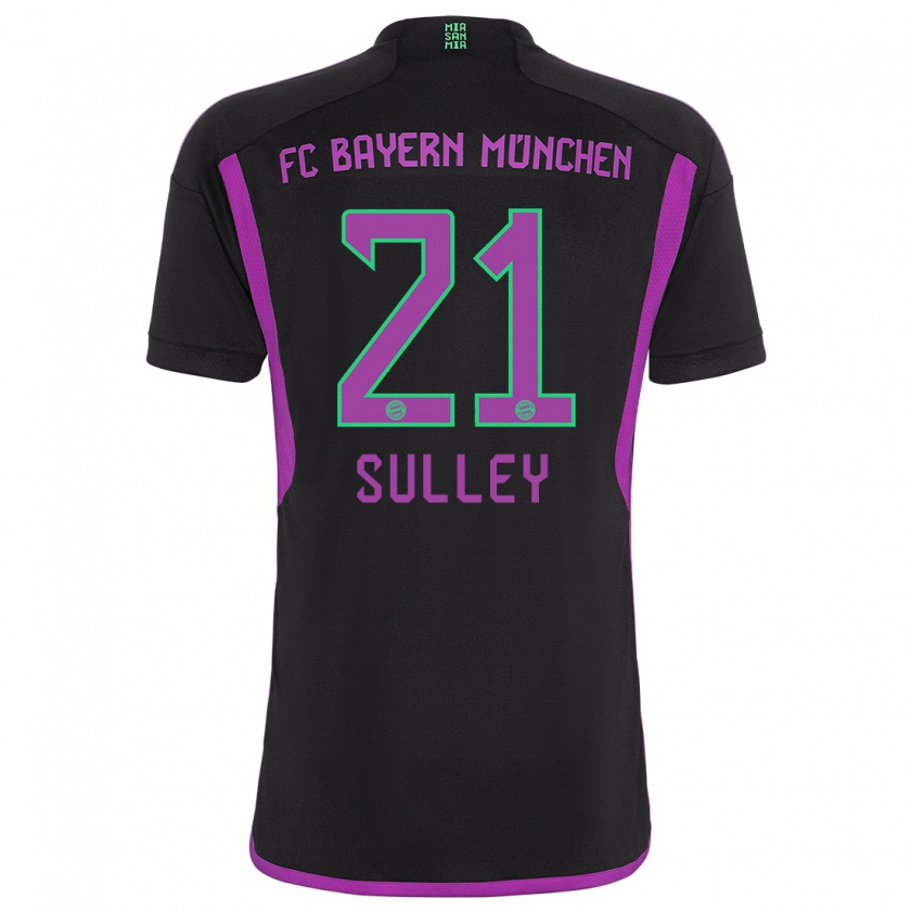 Kandiny Hombre Camiseta Williams Baffour Sulley #21 Negro 2ª Equipación 2023/24 La Camisa Chile