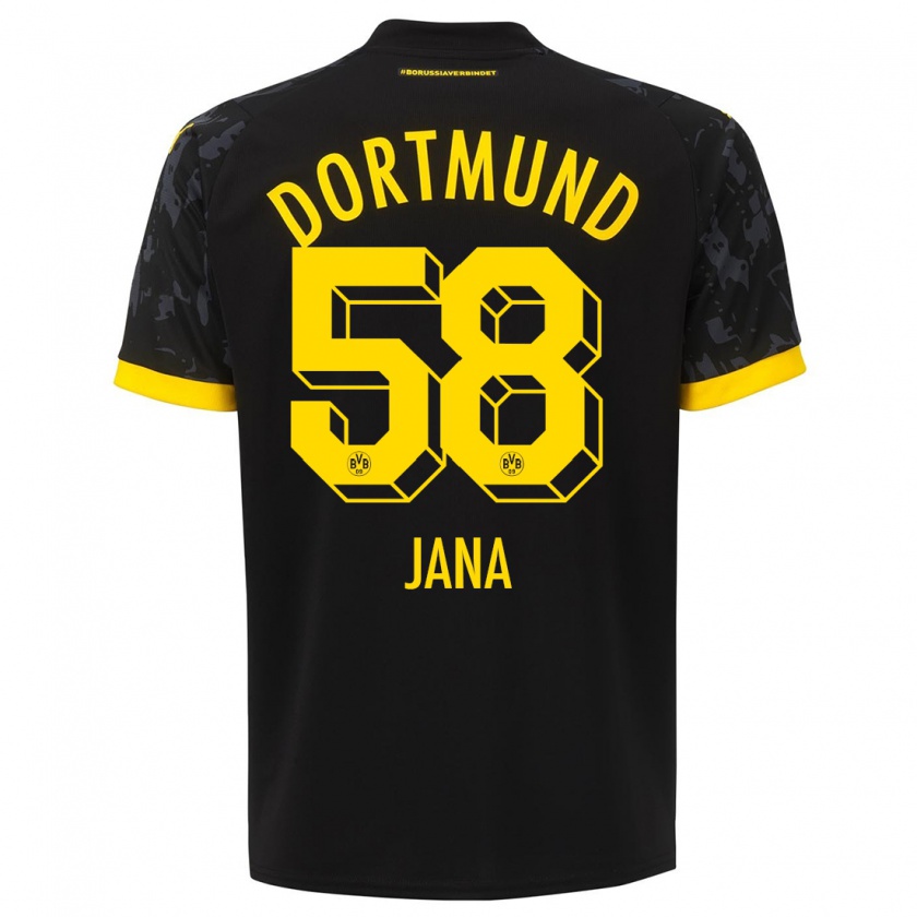 Kandiny Hombre Camiseta Nordberg Jana #58 Negro 2ª Equipación 2023/24 La Camisa Chile