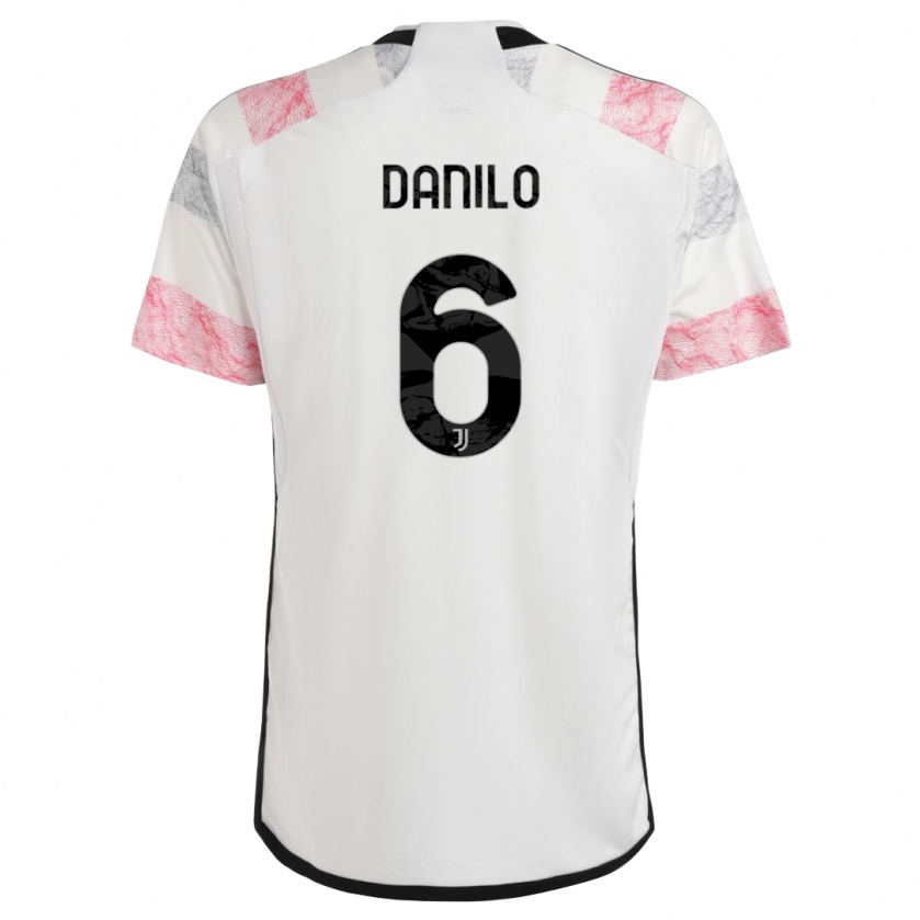 Kandiny Hombre Camiseta Danilo #6 Blanco Rosa 2ª Equipación 2023/24 La Camisa Chile
