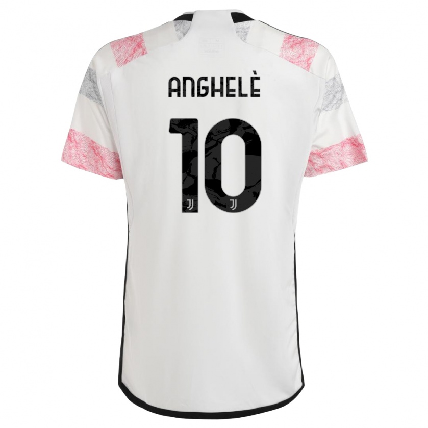 Kandiny Hombre Camiseta Lorenzo Anghelè #10 Blanco Rosa 2ª Equipación 2023/24 La Camisa Chile