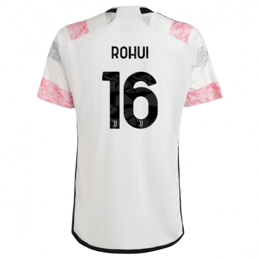 Kandiny Hombre Camiseta Jonas Rohui #16 Blanco Rosa 2ª Equipación 2023/24 La Camisa Chile
