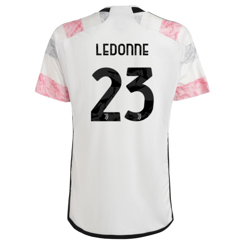 Kandiny Hombre Camiseta Nicolo Ledonne #23 Blanco Rosa 2ª Equipación 2023/24 La Camisa Chile