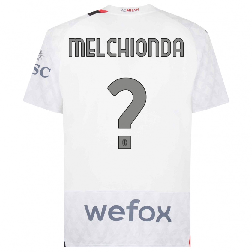 Kandiny Hombre Camiseta Marco Melchionda #0 Blanco 2ª Equipación 2023/24 La Camisa Chile