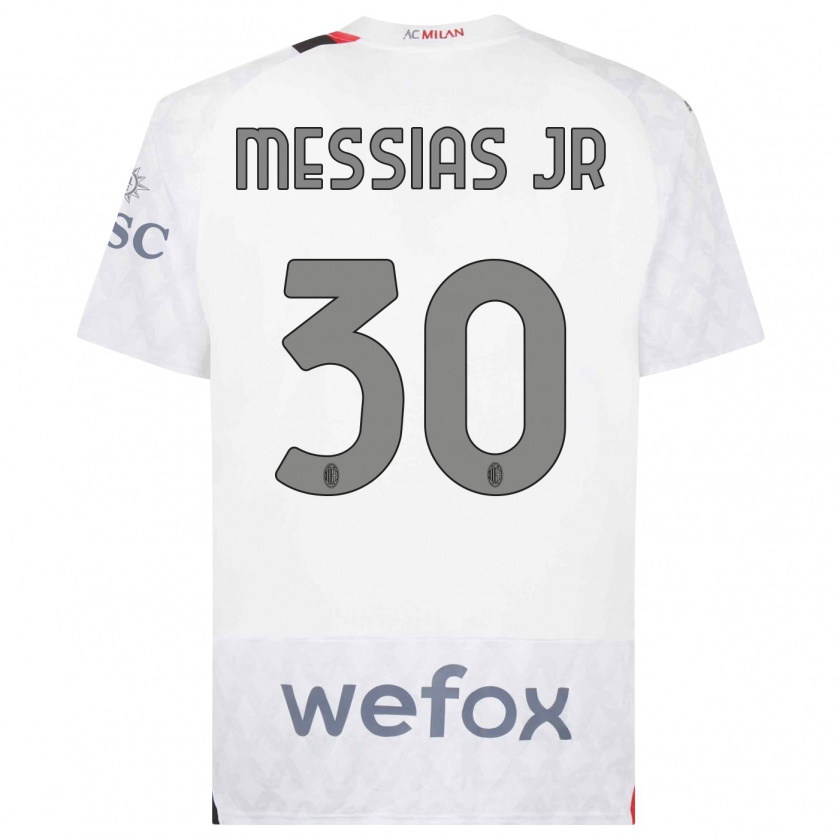Kandiny Hombre Camiseta Junior Messias #30 Blanco 2ª Equipación 2023/24 La Camisa Chile