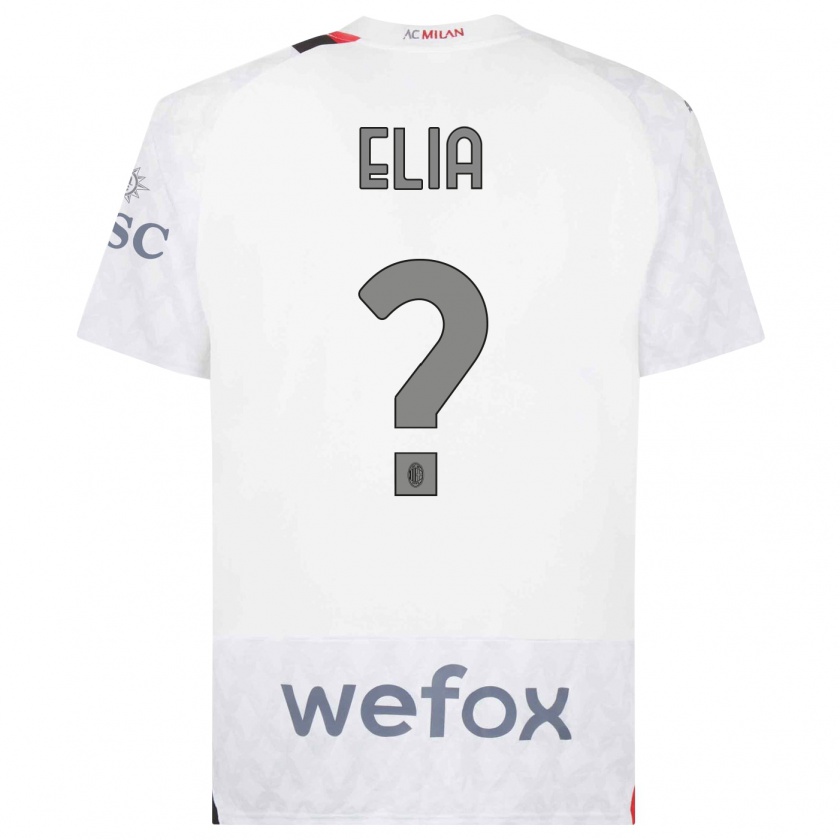 Kandiny Hombre Camiseta Emanuele Elia #0 Blanco 2ª Equipación 2023/24 La Camisa Chile