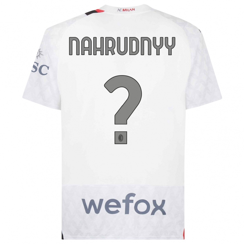 Kandiny Hombre Camiseta Vladislav Nahrudnyy #0 Blanco 2ª Equipación 2023/24 La Camisa Chile
