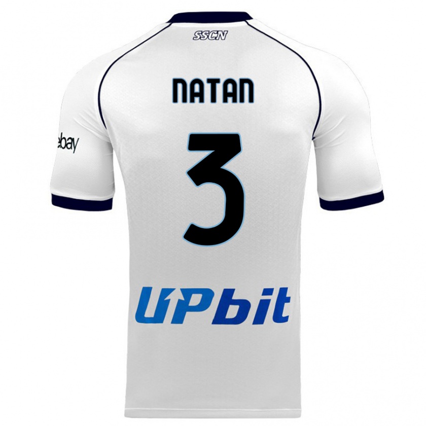 Kandiny Hombre Camiseta Natan #3 Blanco 2ª Equipación 2023/24 La Camisa Chile