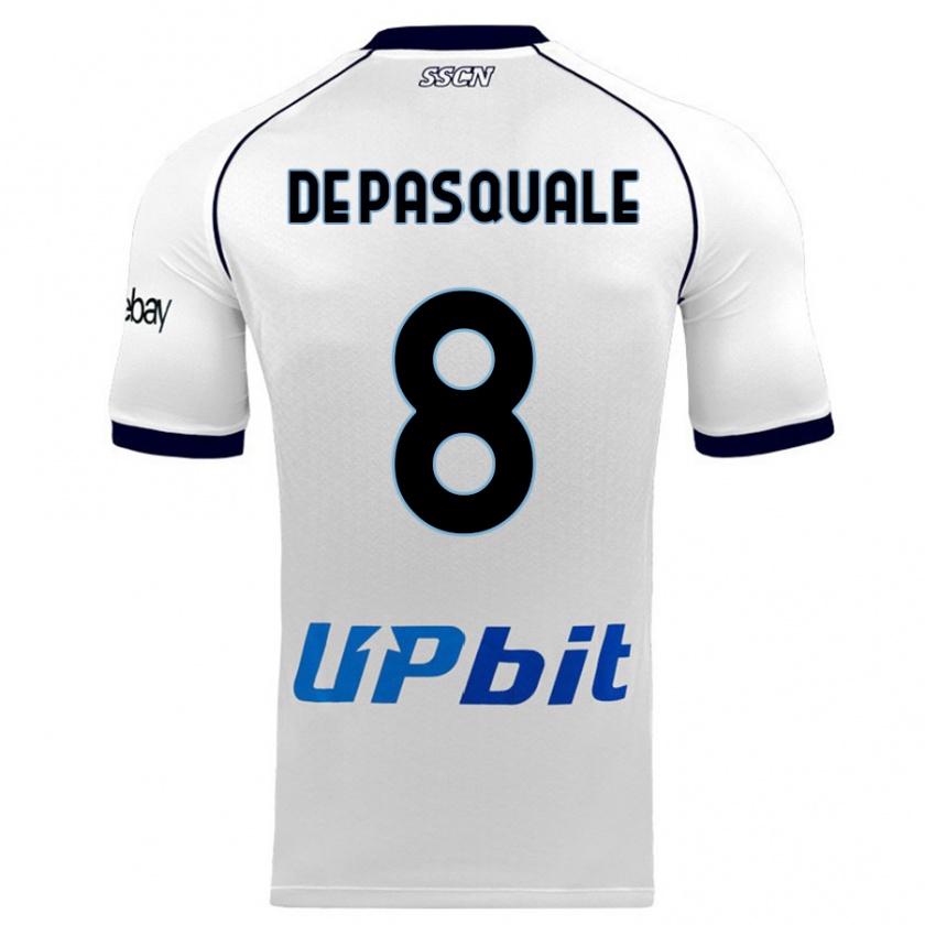 Kandiny Hombre Camiseta Dylan De Pasquale #8 Blanco 2ª Equipación 2023/24 La Camisa Chile